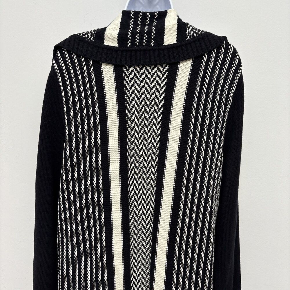 Vintage Liz Claiborne Duster Cardigan Open Long Sweater Shawl Collar Womens XL - Picture 6 of 11